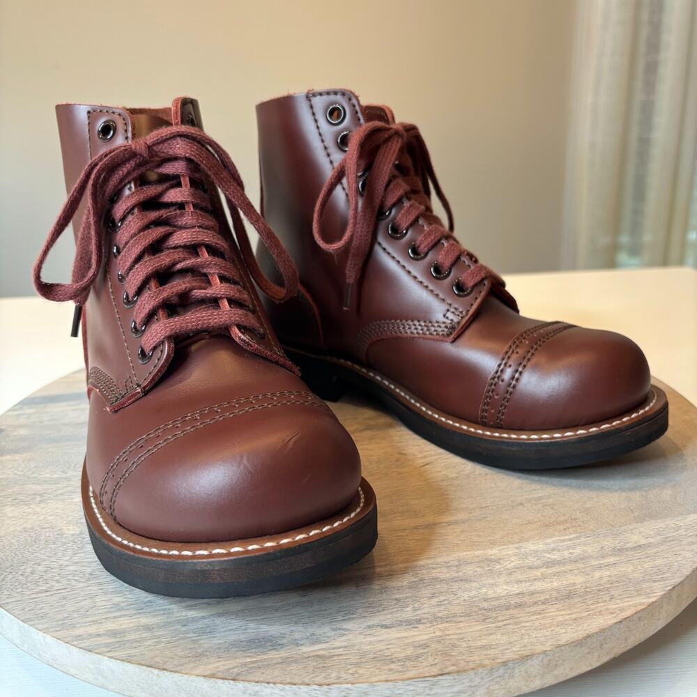 US Army Leather Combat Boots WWII Repro Goodyear Welt Dress Uniform Size 5